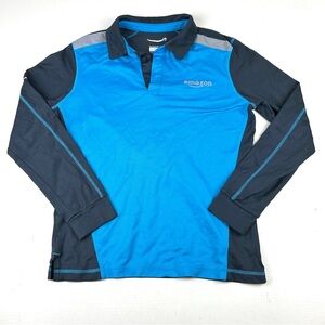Amazon Blue and gray Long Sleeve Polo Shirt delivery driver employee Sz XL
